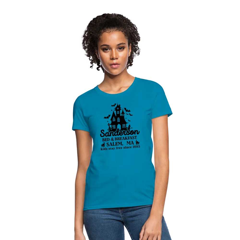 Sanderson Bed & Breakfast Salem MA Women's Contoured T-Shirt (Halloween)