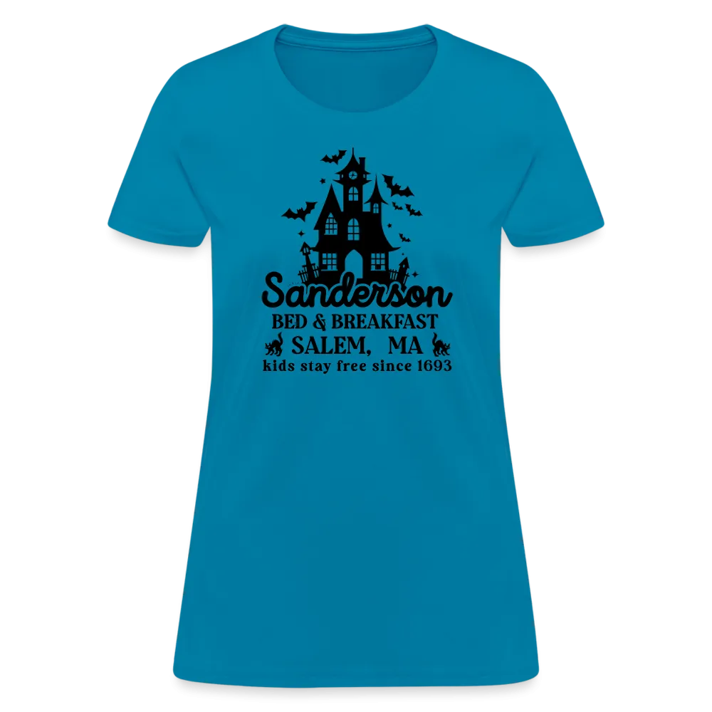 Sanderson Bed & Breakfast Salem MA Women's Contoured T-Shirt (Halloween)