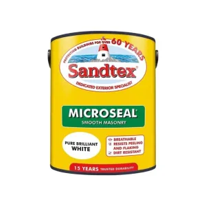 Sandtex Ultra Smooth Masonry Paint Pure Brilliant White 5L