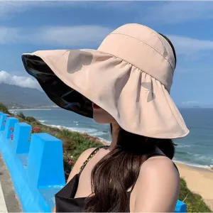Sassy Butterfly Print Sun Protection Wide Brim Beach Summer Hats