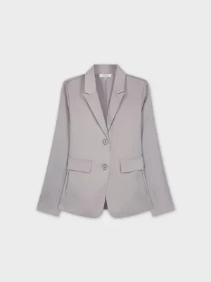 Satin Blazer-Grey
