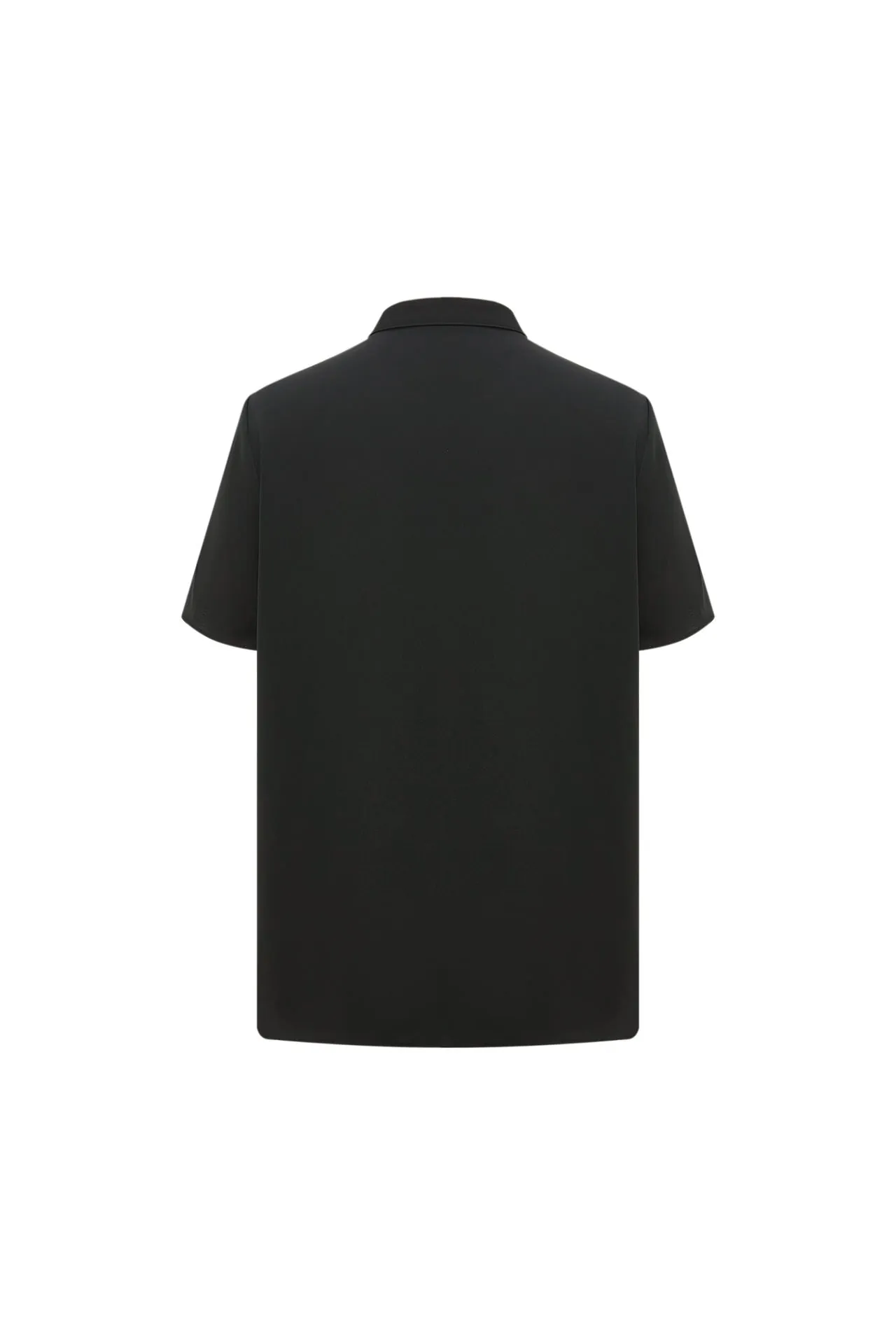 Satin Crepe Stand Collar Blouse