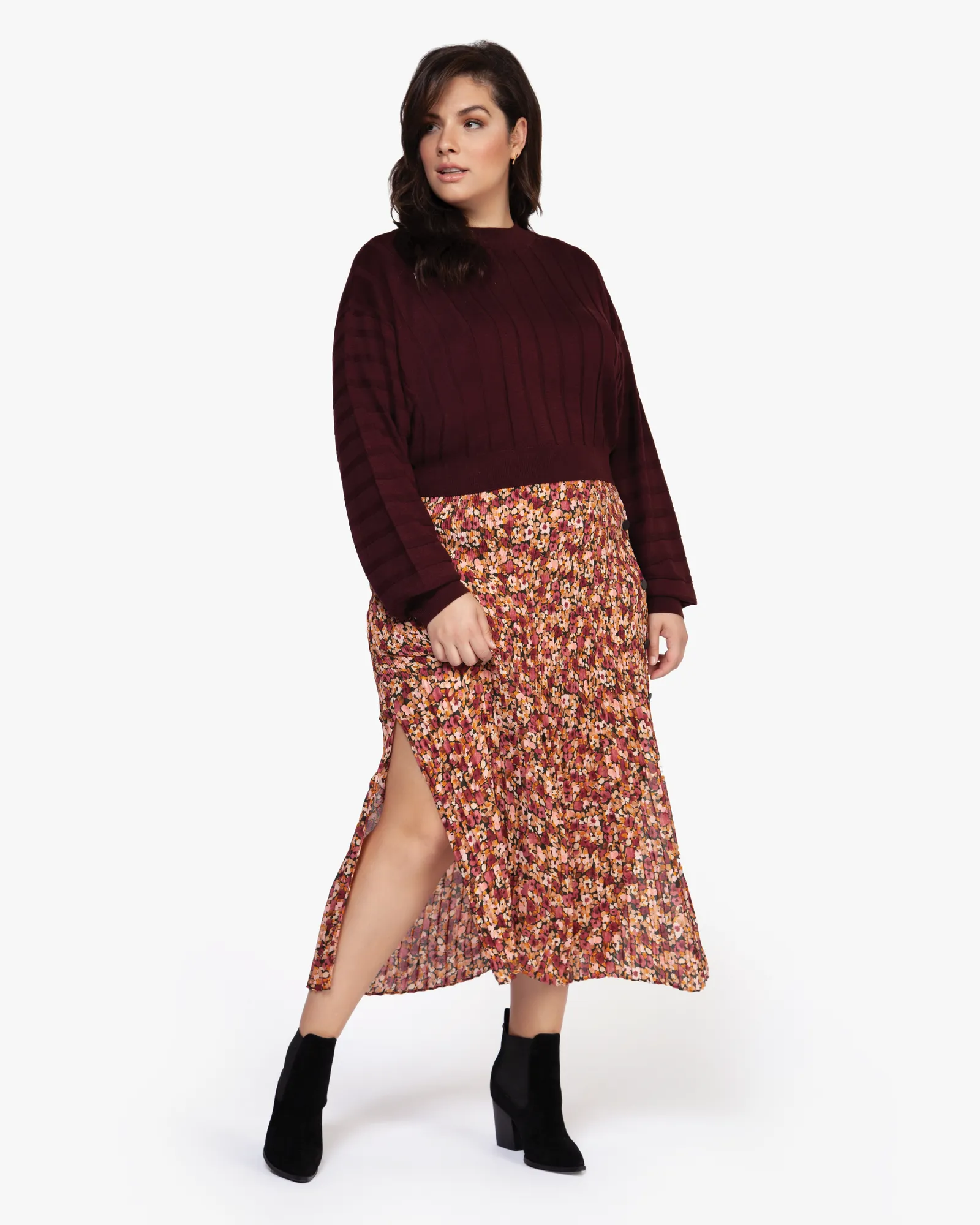 Savannah Ribbed Sweater | Burgundy