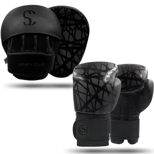 SC BNS Black Boxing Gloves & Foucs Pads Set