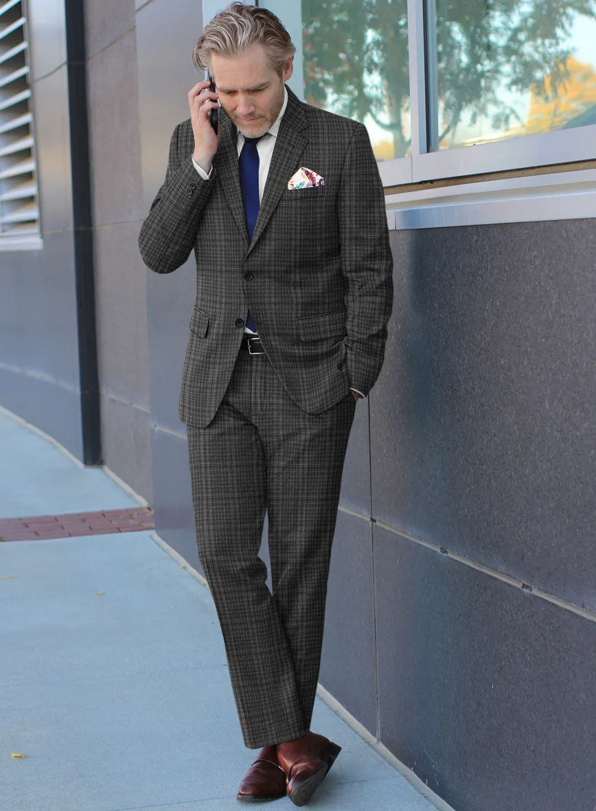 Scabal Azel Black Wool Suit