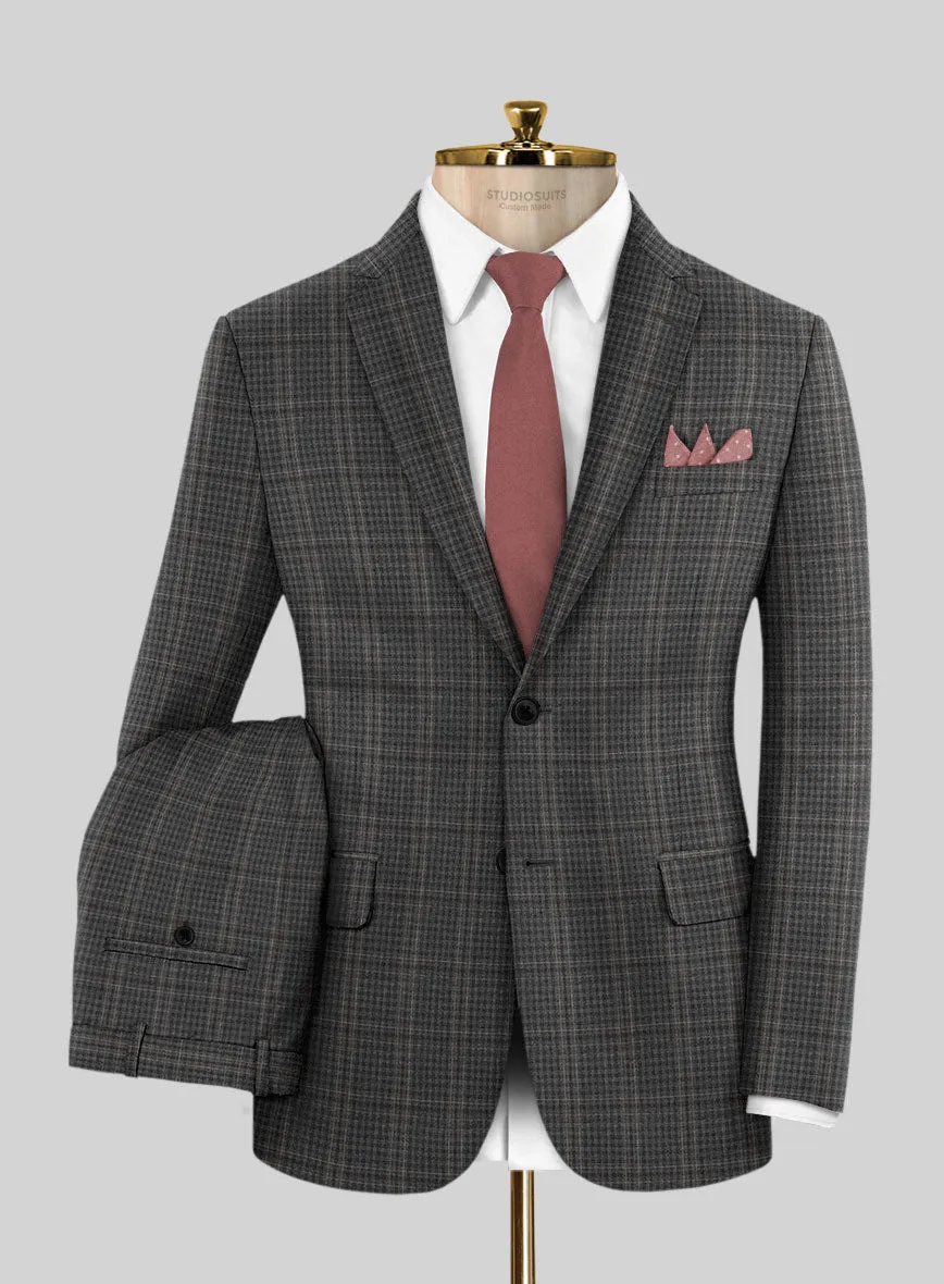 Scabal Azel Black Wool Suit