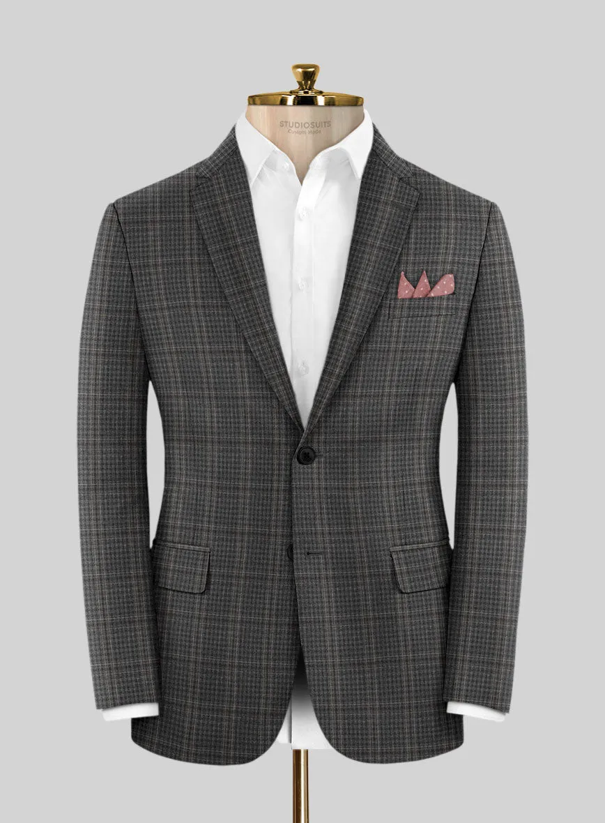 Scabal Azel Black Wool Suit