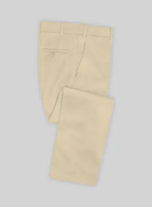 Scabal Khaki Cashmere Cotton Pants