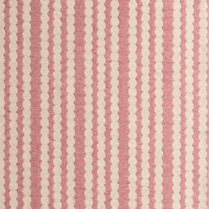 Scallop Stripe Merino Wool Fabric Rose