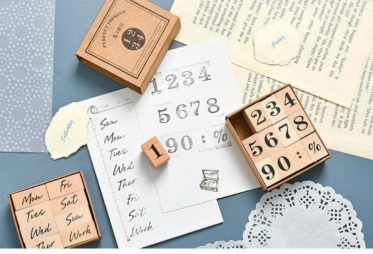 Schedule Weekly/Monthly/Daily Wooden Stamps