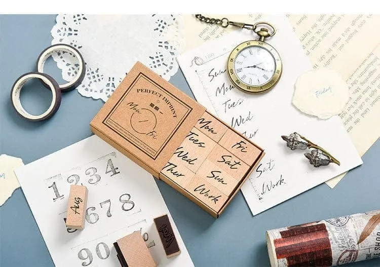Schedule Weekly/Monthly/Daily Wooden Stamps
