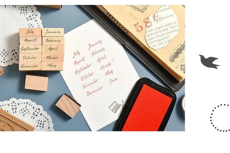 Schedule Weekly/Monthly/Daily Wooden Stamps