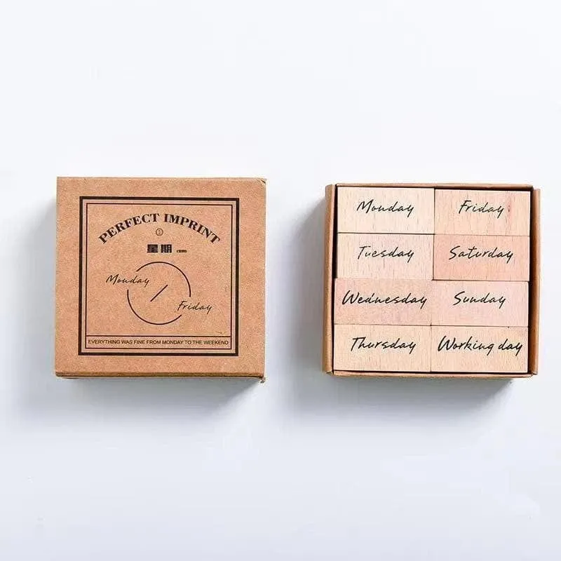 Schedule Weekly/Monthly/Daily Wooden Stamps