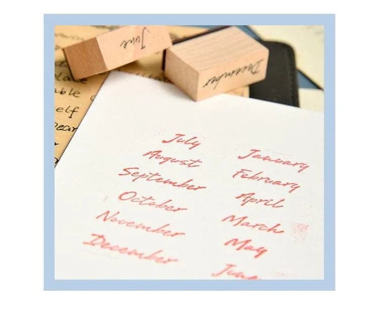 Schedule Weekly/Monthly/Daily Wooden Stamps