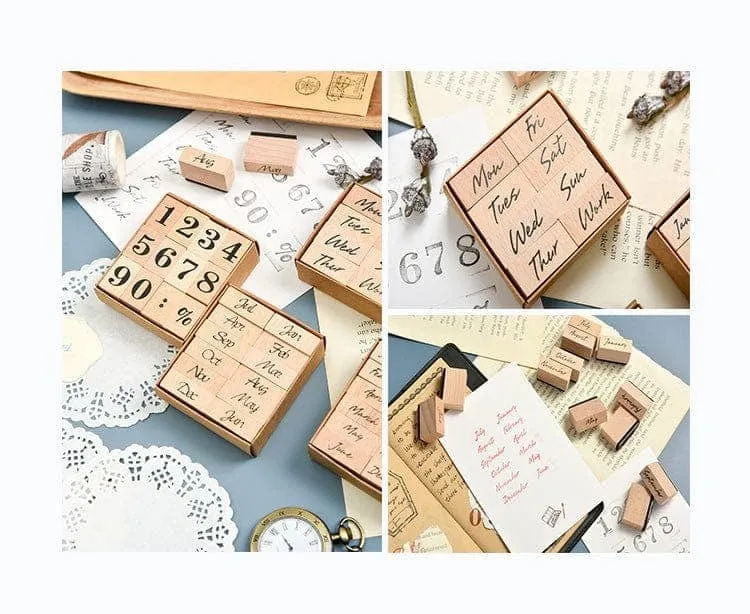 Schedule Weekly/Monthly/Daily Wooden Stamps