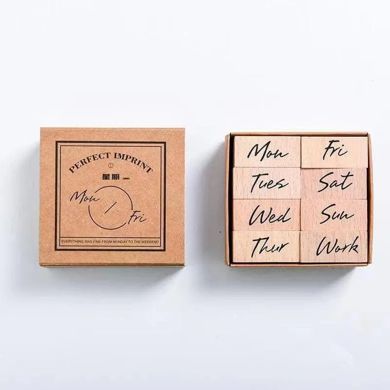 Schedule Weekly/Monthly/Daily Wooden Stamps