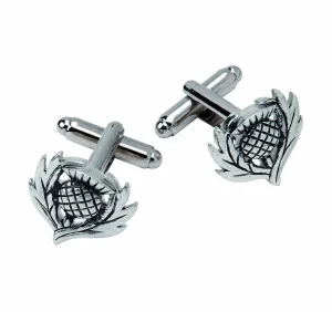 Scottish Thistle Shaped Cufflinks (KCL33P CB)