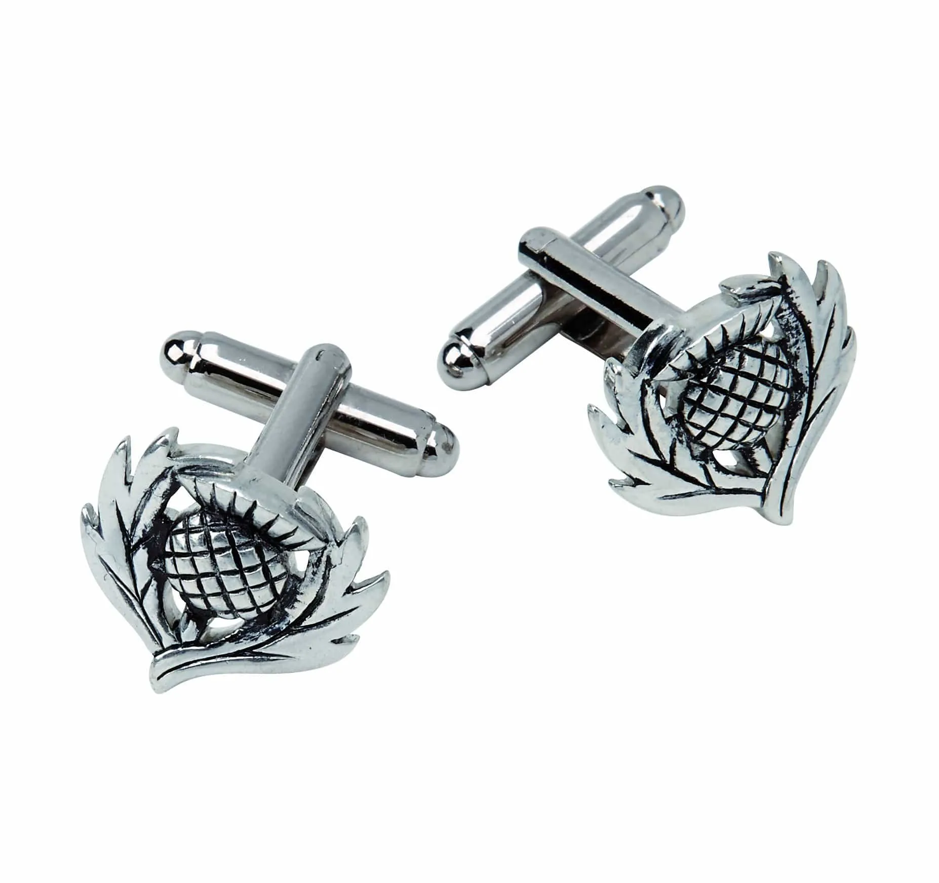 Scottish Thistle Shaped Cufflinks (KCL33P CB)