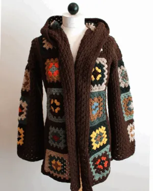 Scrap Granny Hooded Jacket Crochet Pattern