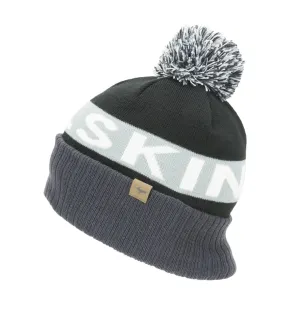 Sealskinz Cold Weather Bobble Hat Black & White