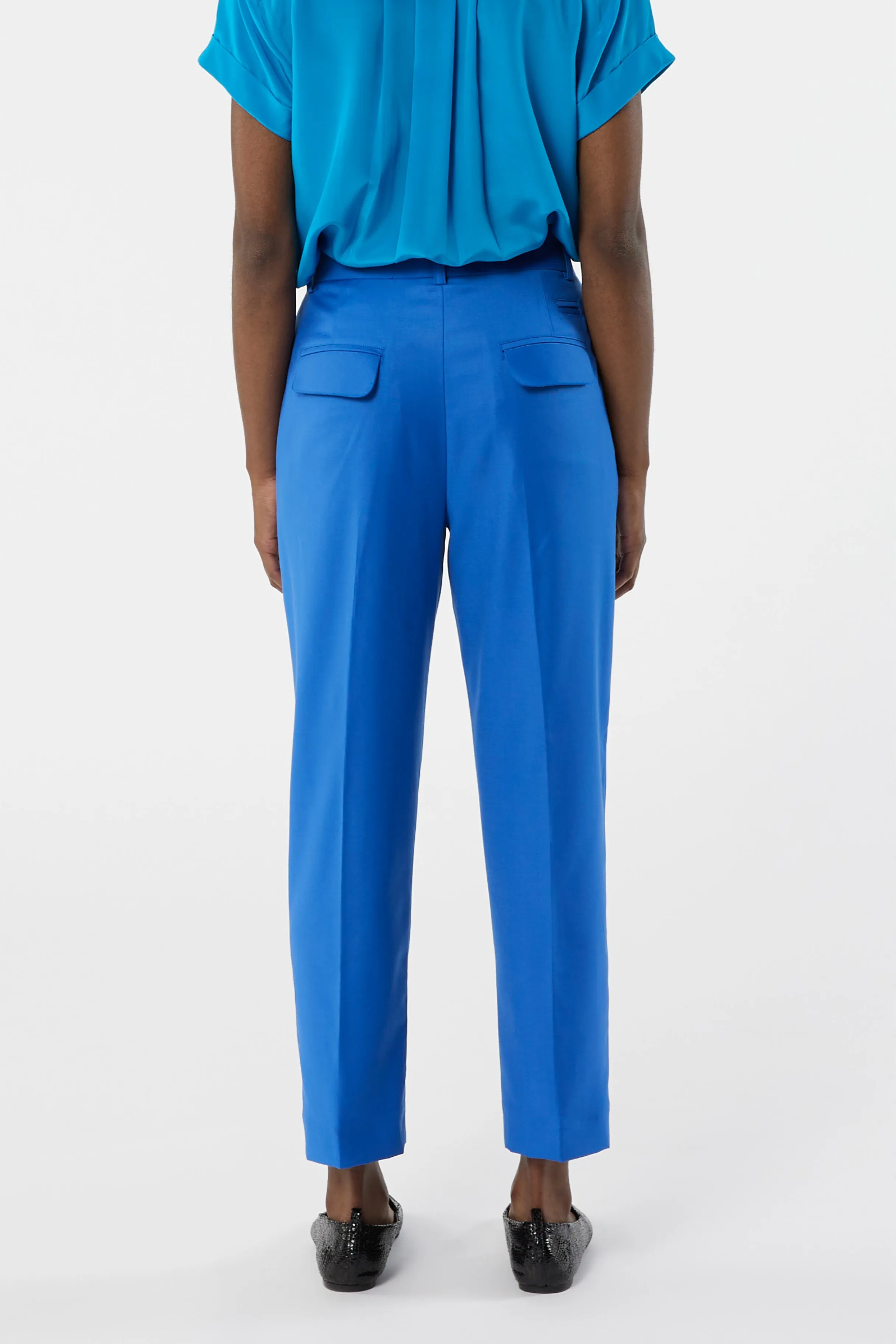 SEATTLE azul blue - wool microfiber suit pant