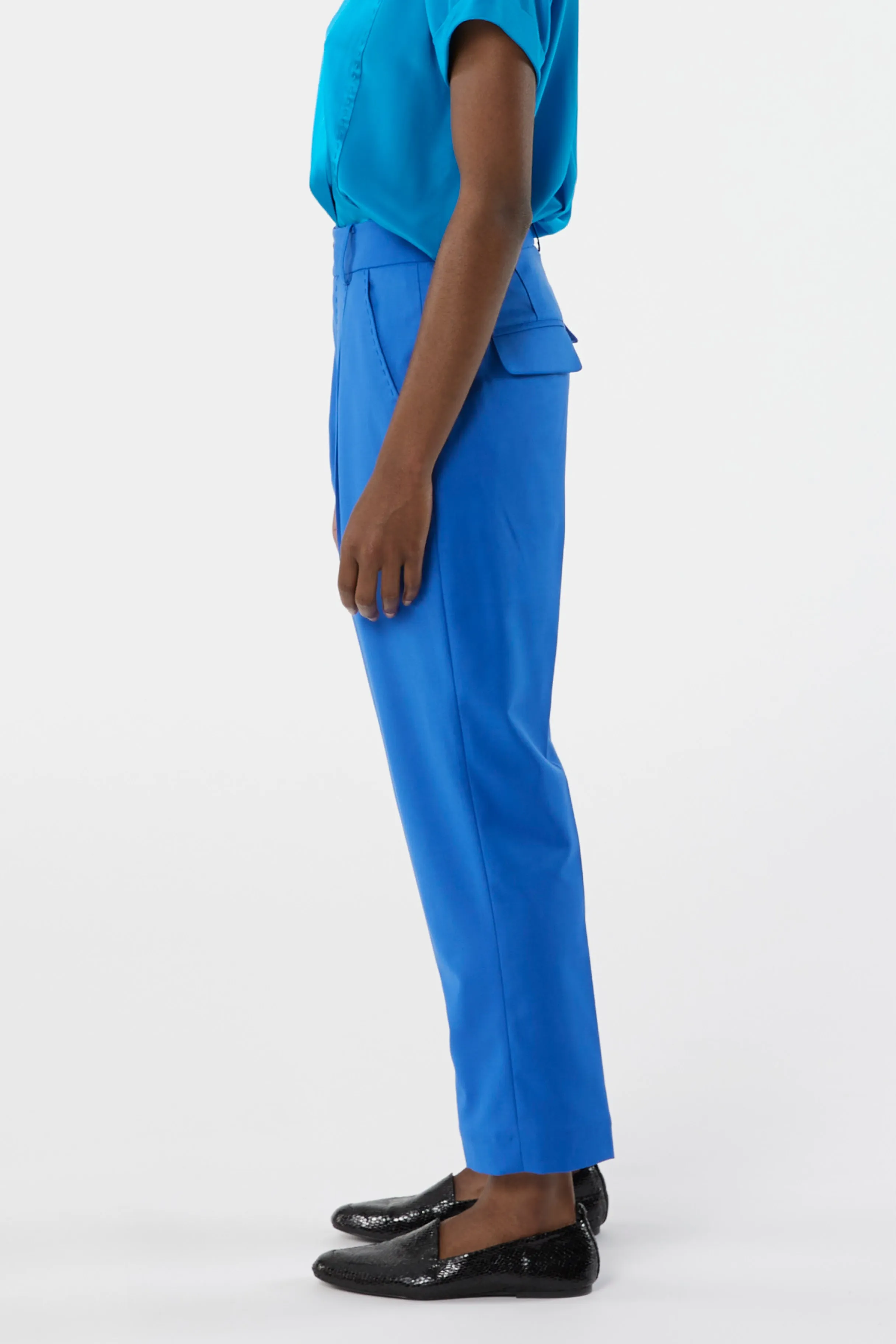 SEATTLE azul blue - wool microfiber suit pant