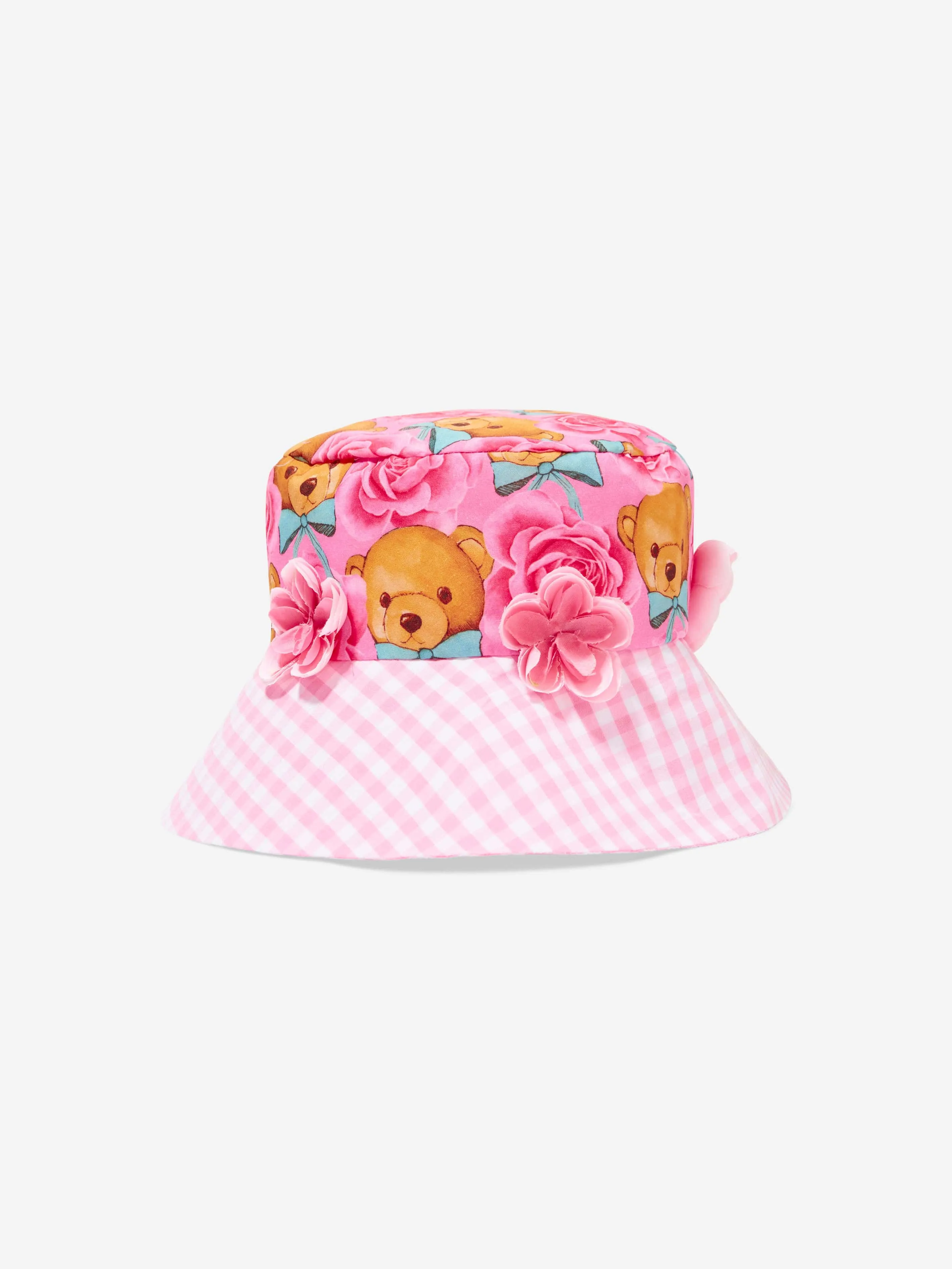 Selini Action Baby Girls Teddy And Rose Hat In Pink