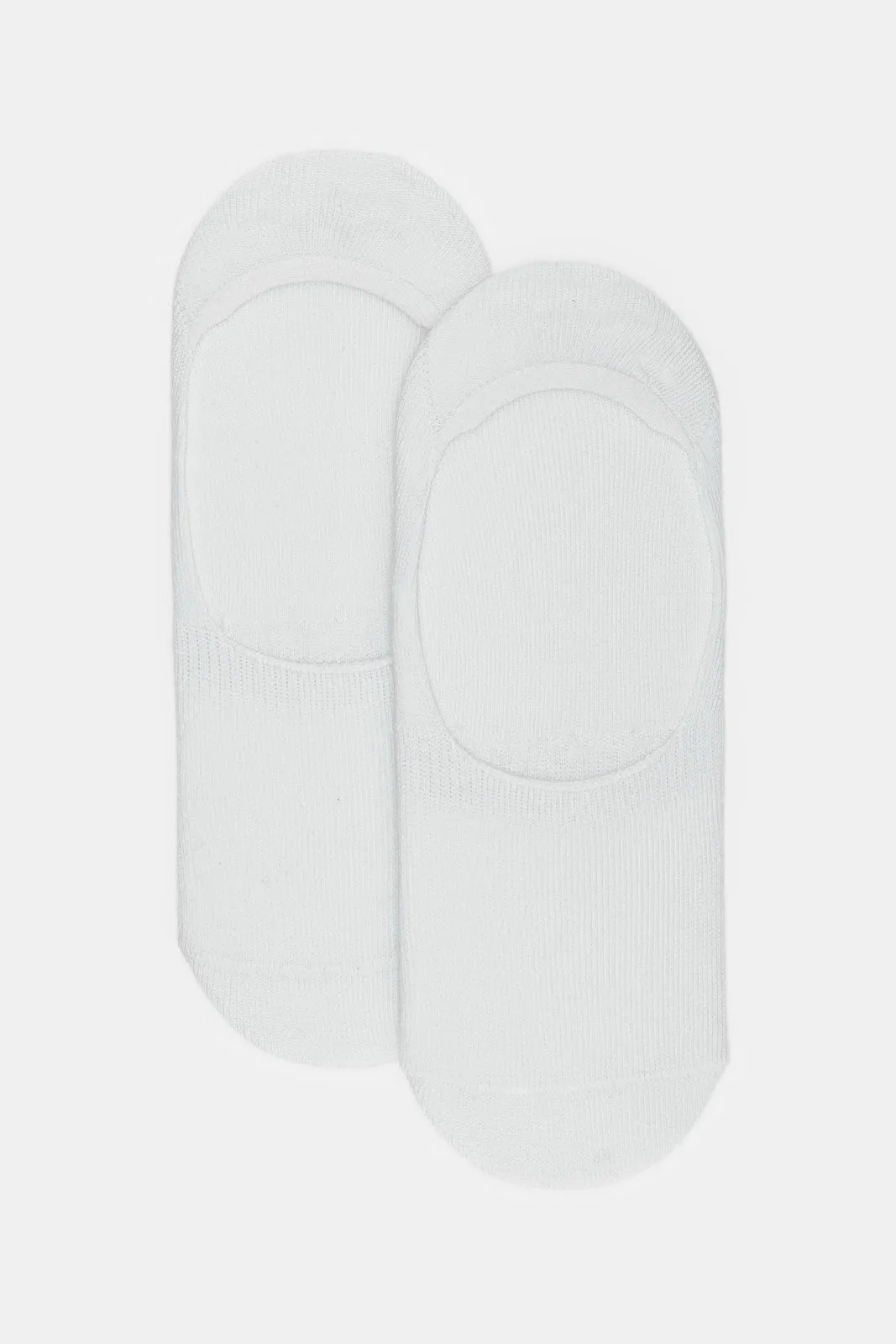 Senior Boys White Invisible Socks Set (Pack Of 2)
