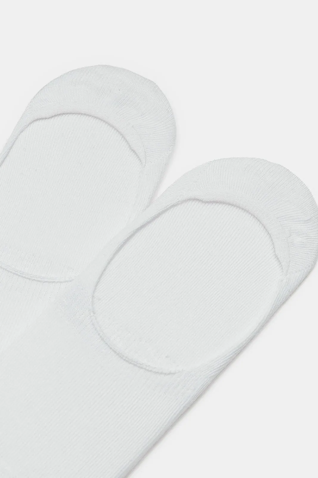 Senior Boys White Invisible Socks Set (Pack Of 2)