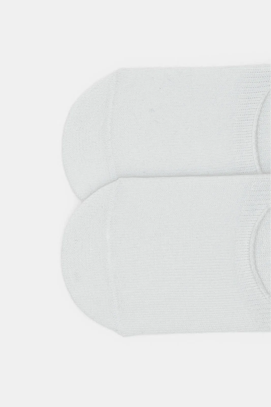 Senior Boys White Invisible Socks Set (Pack Of 2)