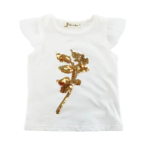 Sequin Rose Tee