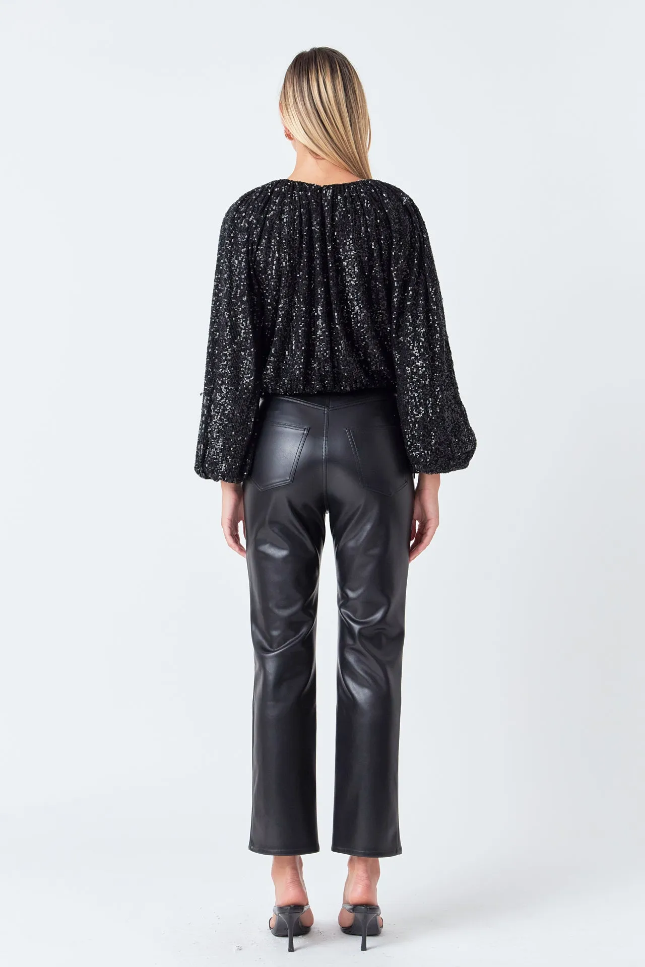 Sequins Blouson Top