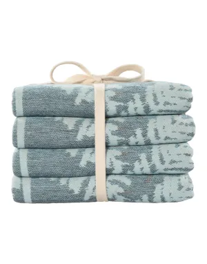 Set of 4 Turkish Beach Towels Nautical Series Pestemal 36"x63" , Island