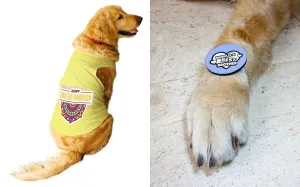 Set Of Dog Tee with Rakhi "Happy Raksha Bandhan & World Best Brother" Printed Vest & Fridge Magnet Rakhi Gift For Bro/Boys Dogs
