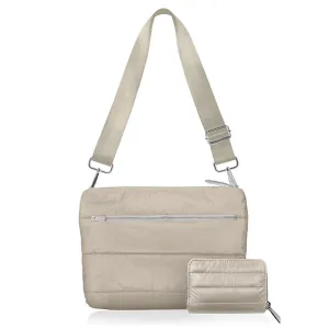 Set of Two Everyday Purse Essentials in Shimmer Beige