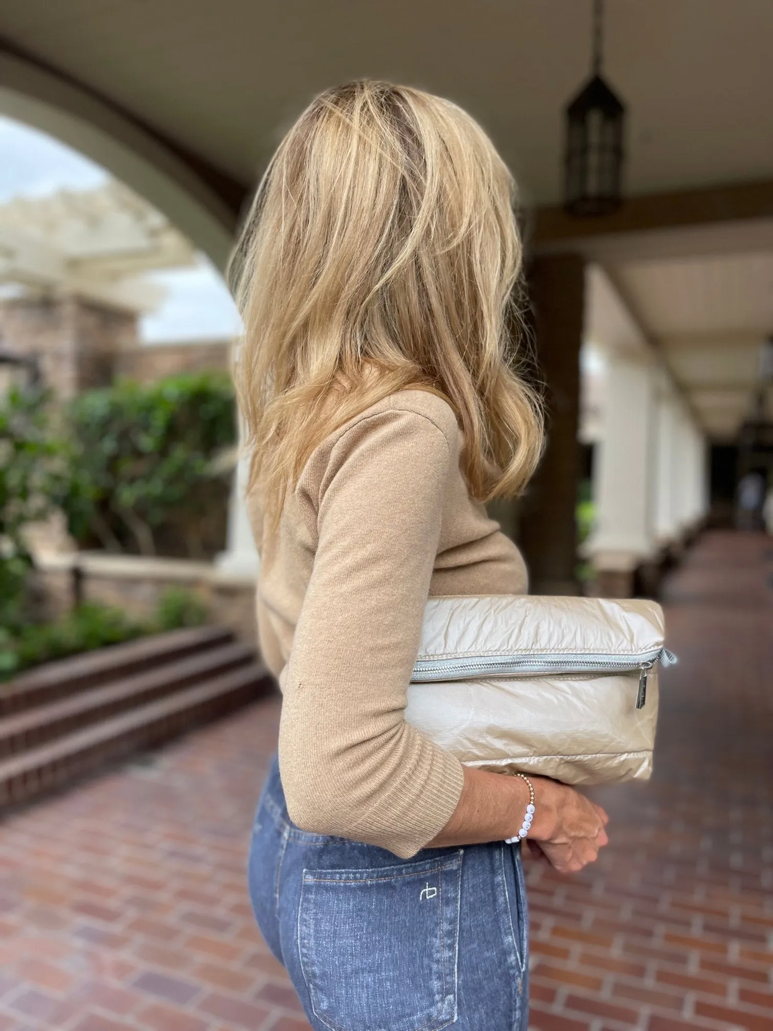 Set of Two Everyday Purse Essentials in Shimmer Beige