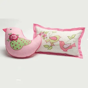 Shabby Chic Rectangle or Bird Shaped Cushion