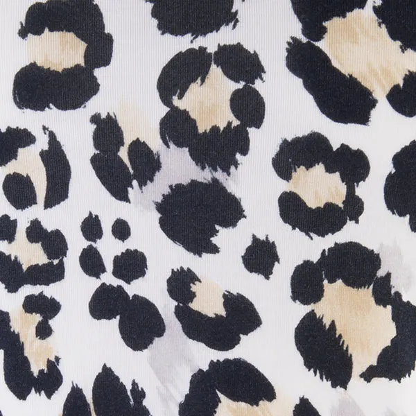 Shaped Knit Tee in Neutral Leopard