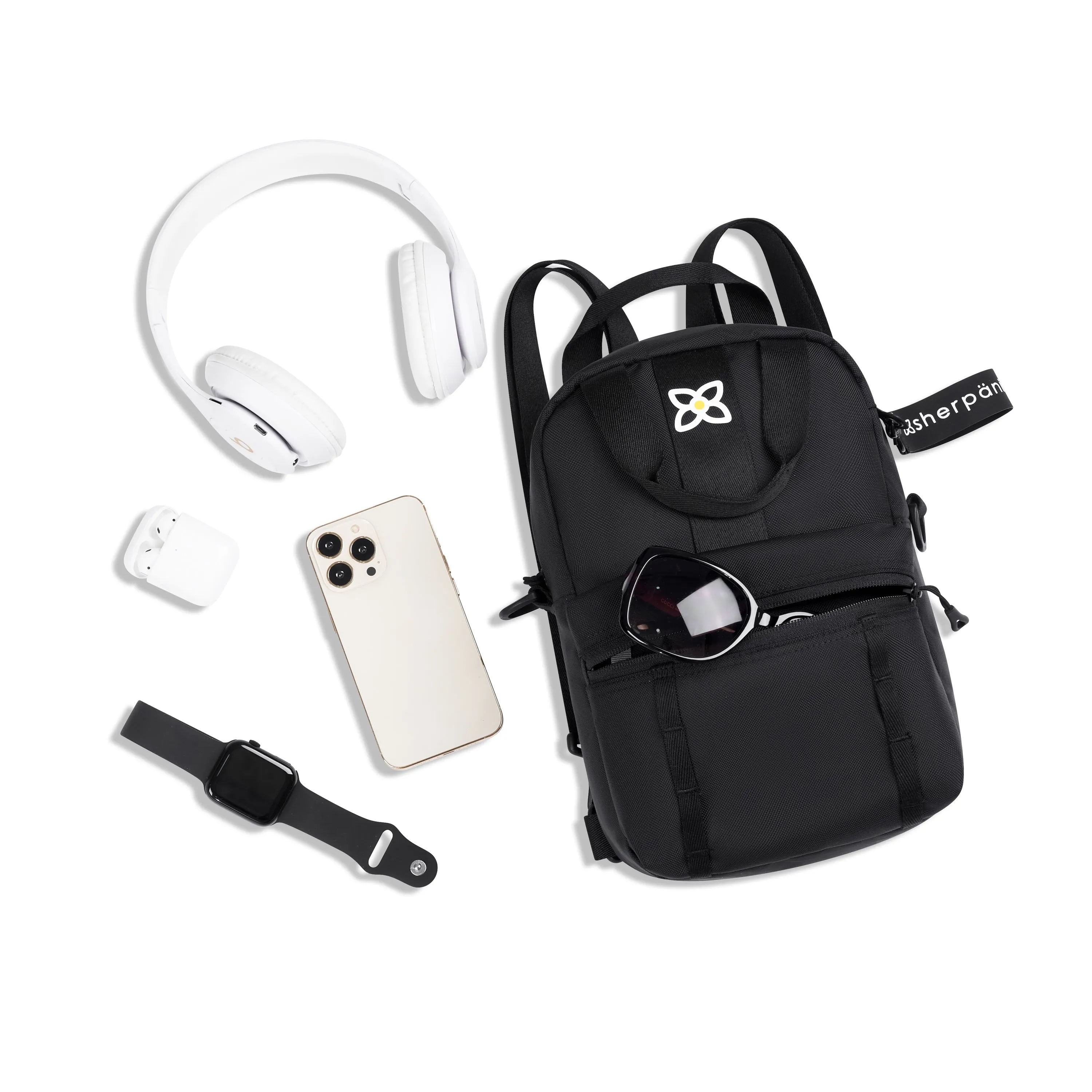 Sherpani Logan Mini Backpack/ Crossbody raven
