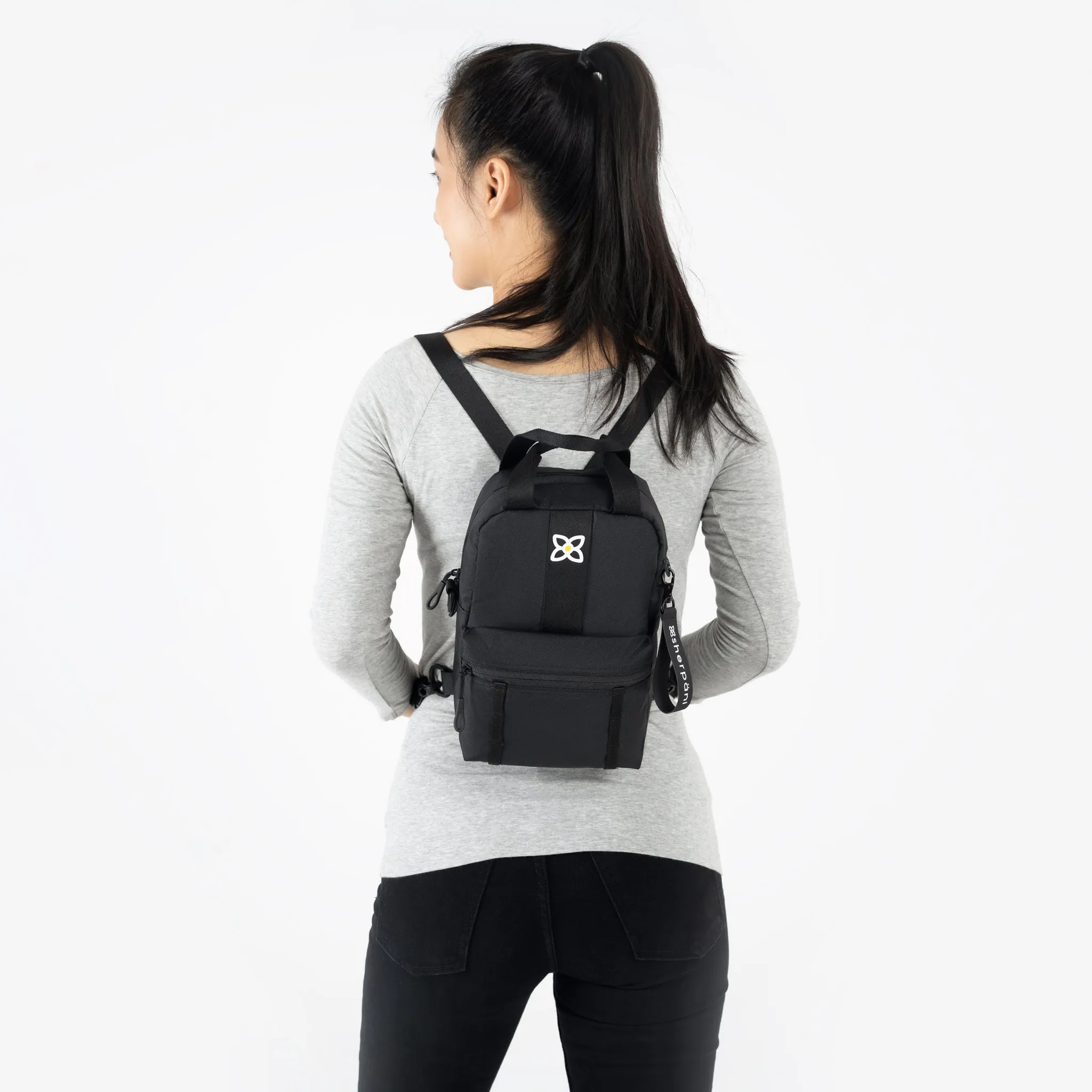 Sherpani Logan Mini Backpack/ Crossbody raven