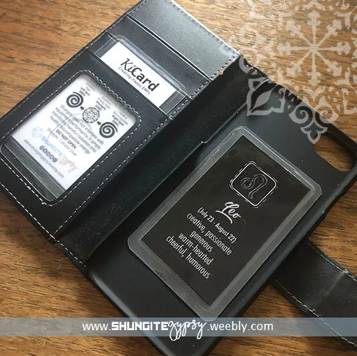 Shungite   CSilver Mobile Phone KiCard ~ EMF Protection ~ STARSIGN ~ 08 LEO