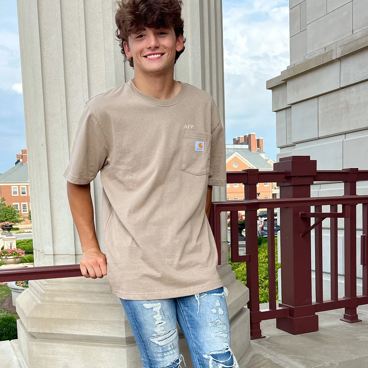 Sigma Pi Carhartt Relaxed Fit Short Sleeve Pocket Tee