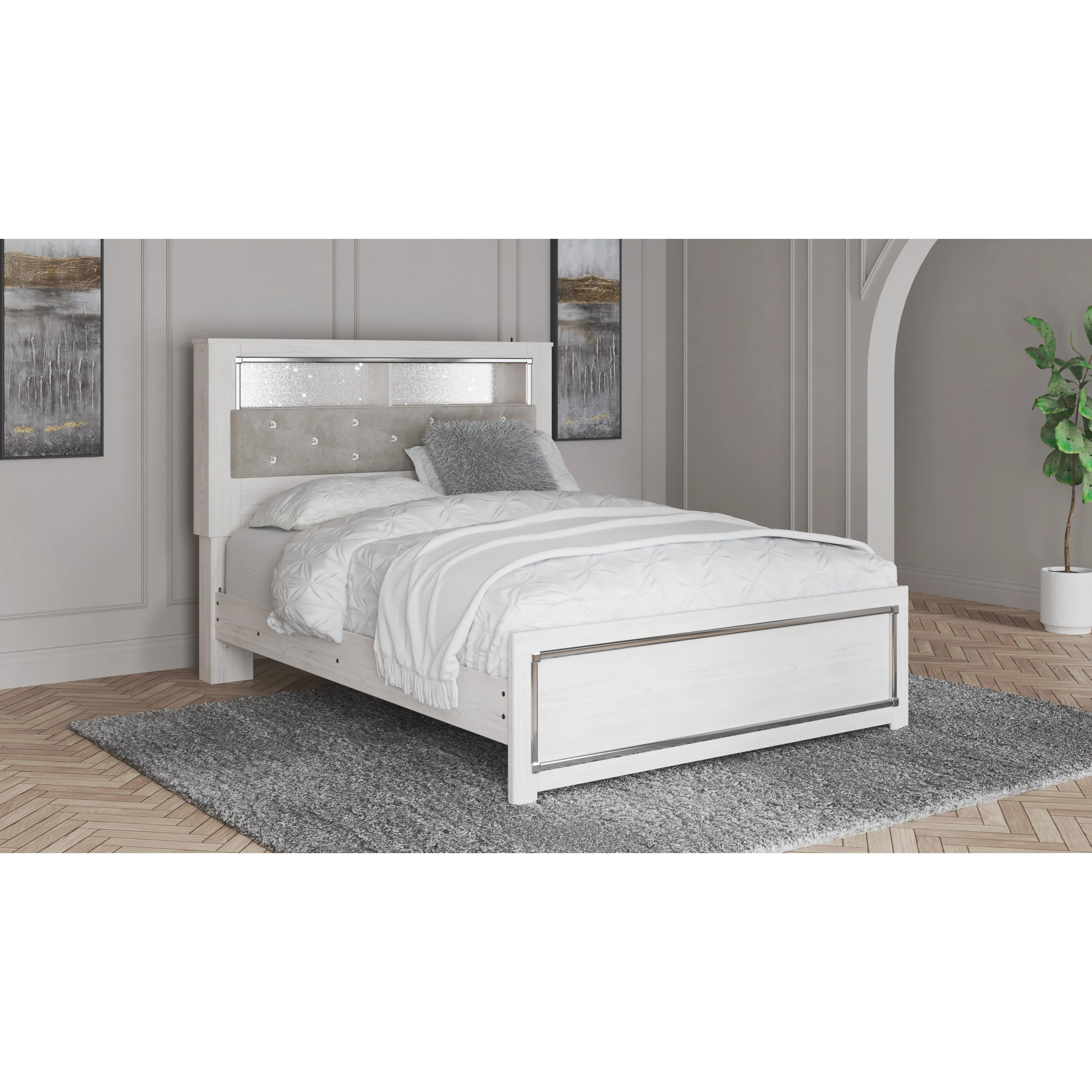 Signature Design by Ashley Altyra Queen Bookcase Bed B2640-65/B2640-54/B2640-96
