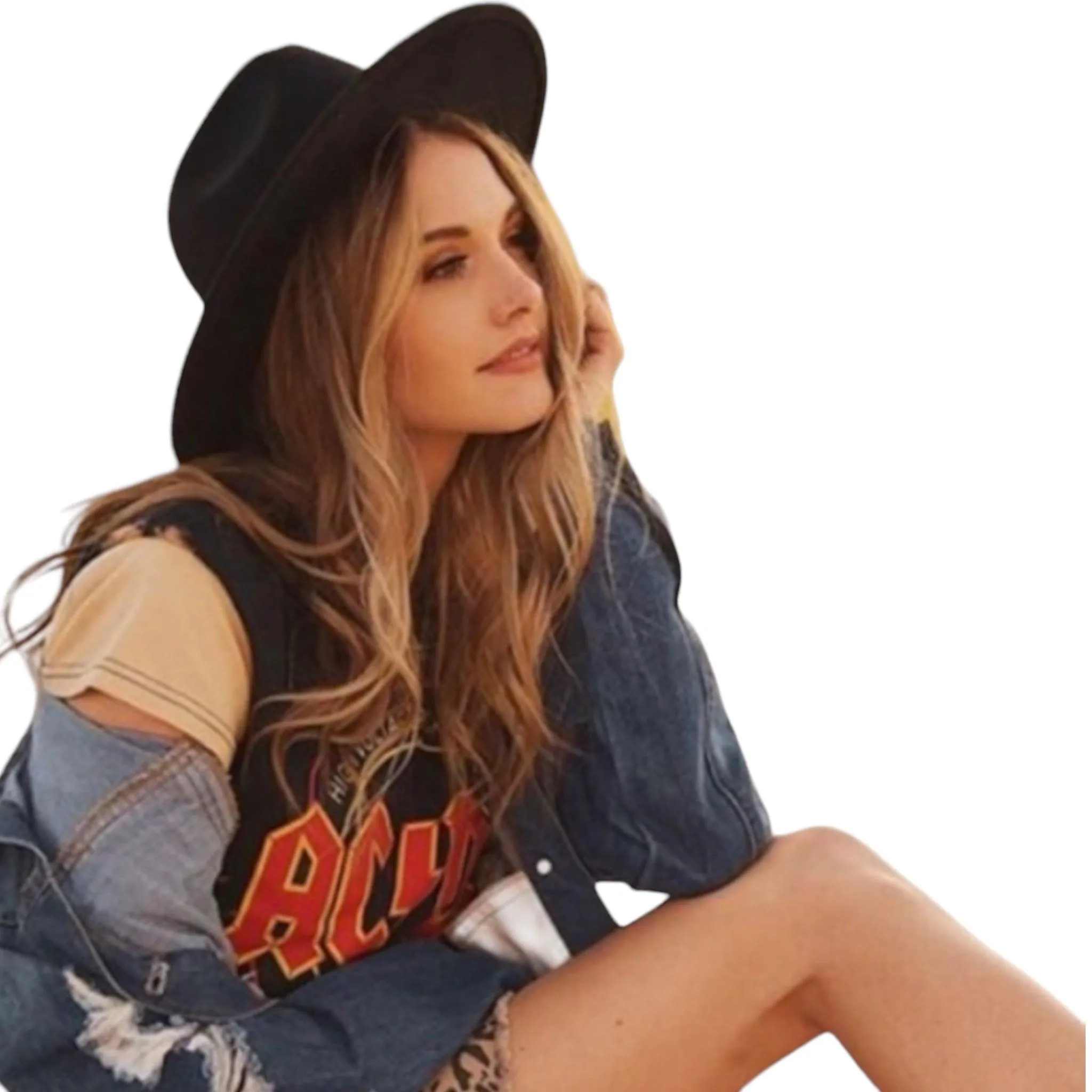 Silver Chunky Chain Fedora Hat