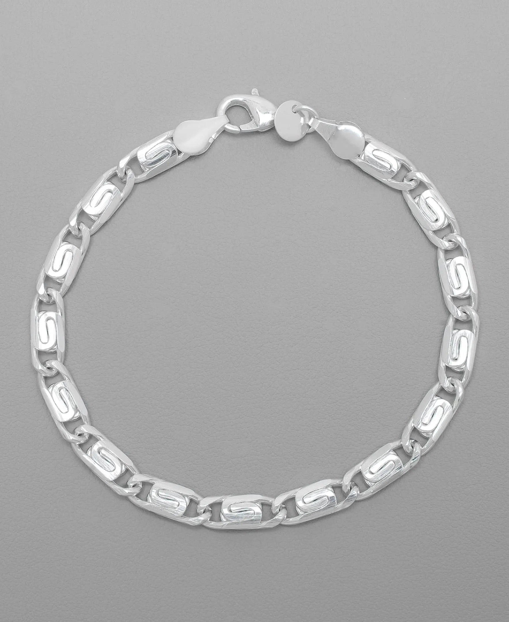 Silver Plated Figaro Link Chain Bracelet
