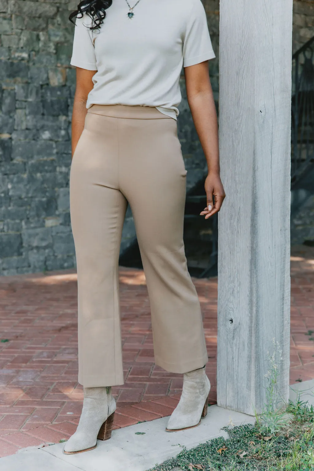 Simkhai Mackenzie Straight Pants in Camel