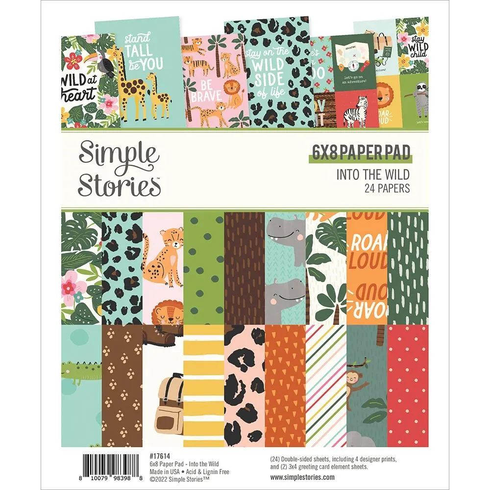 Simple Stories Double-Sided Paper Pad 6"x 8" 24 pack - Into The Wild*