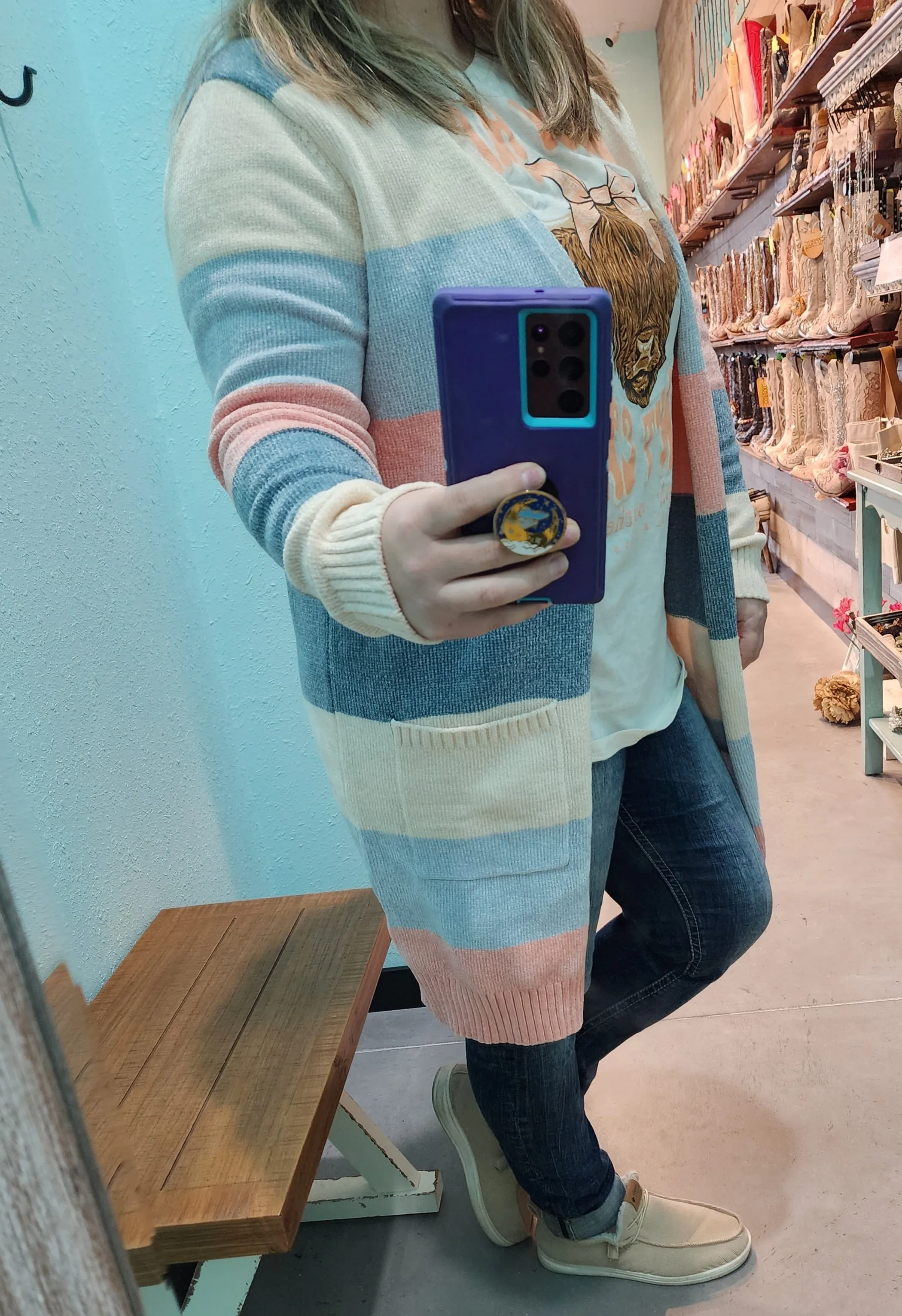 Simply southern striped cardigan