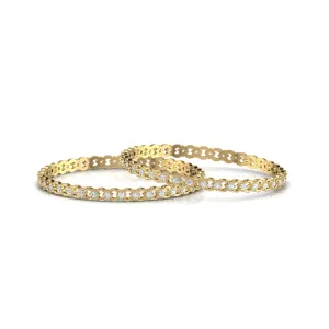 Single Line Diamond Bangle