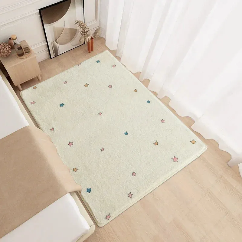 SINOTAO  -  Fluffy Soft Luxurious Carpet Girl Bedside Thickened Bedroom Nonslip Carpets Bedside Sofa Coffee Table Waterproof Antifouling Rug